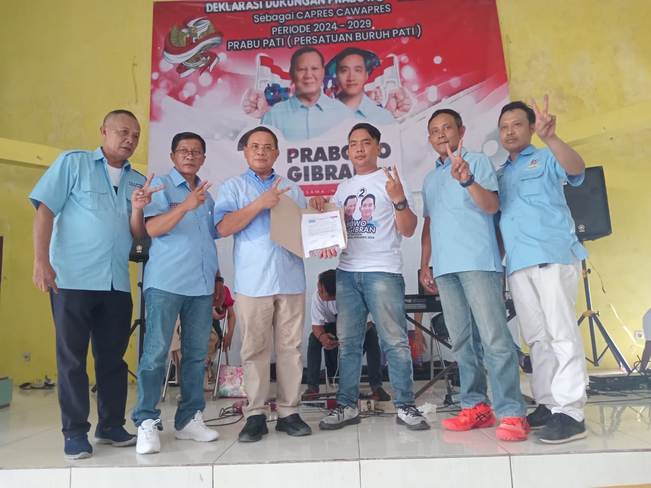 Deklarasi Persatuan Buruh Pati Dukung Prabowo-Gibran Menang Satu Putaran