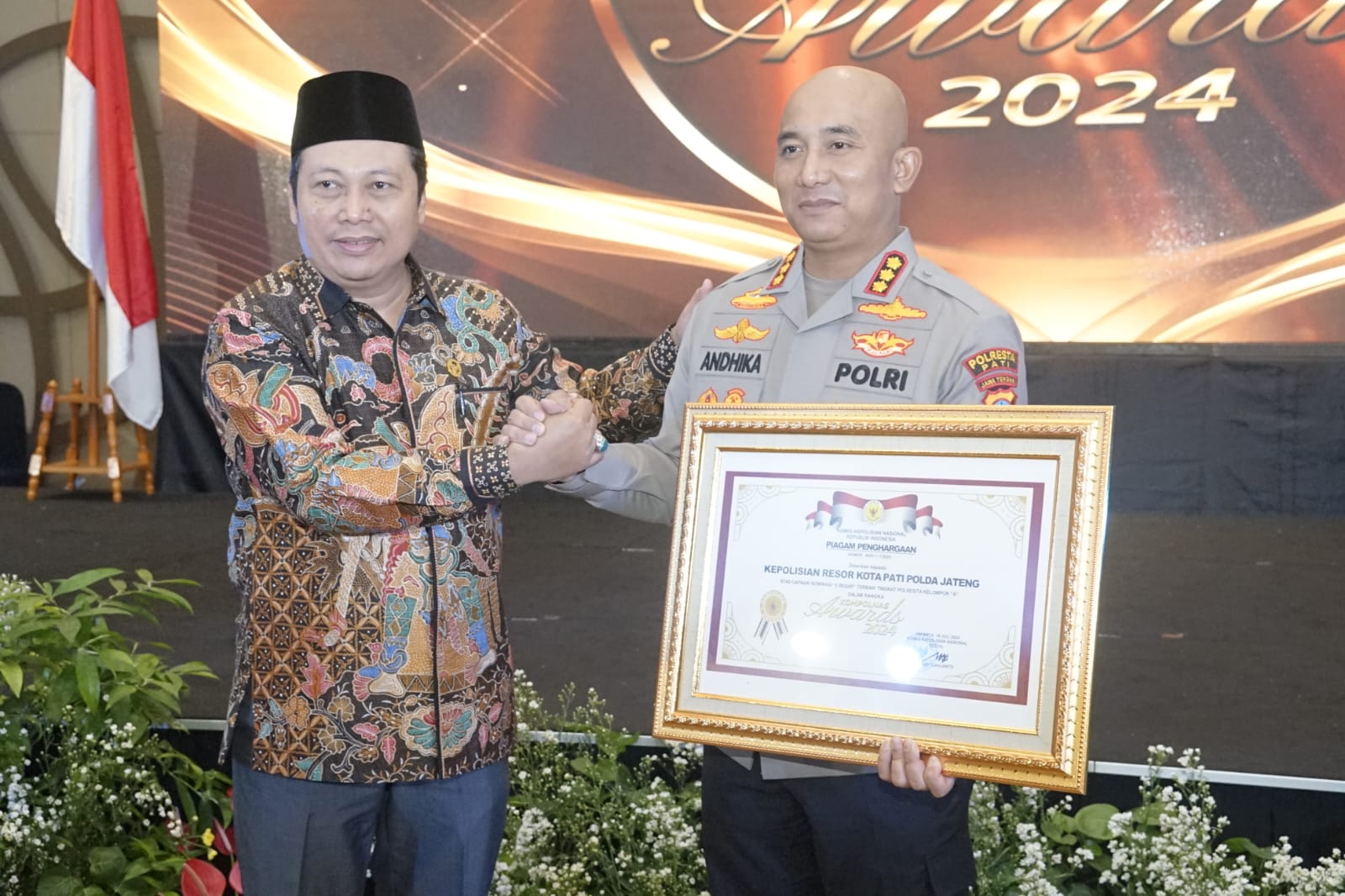 Polresta Pati Menerima Penghargaan Kompolnas Award 2024