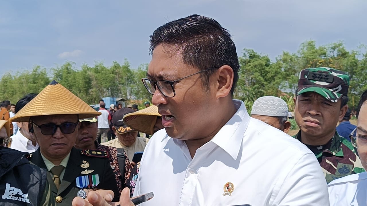 Sudaryono Wamentan RI, Meninjau Lokasi Embung di Desa Tambahmulyo Pati