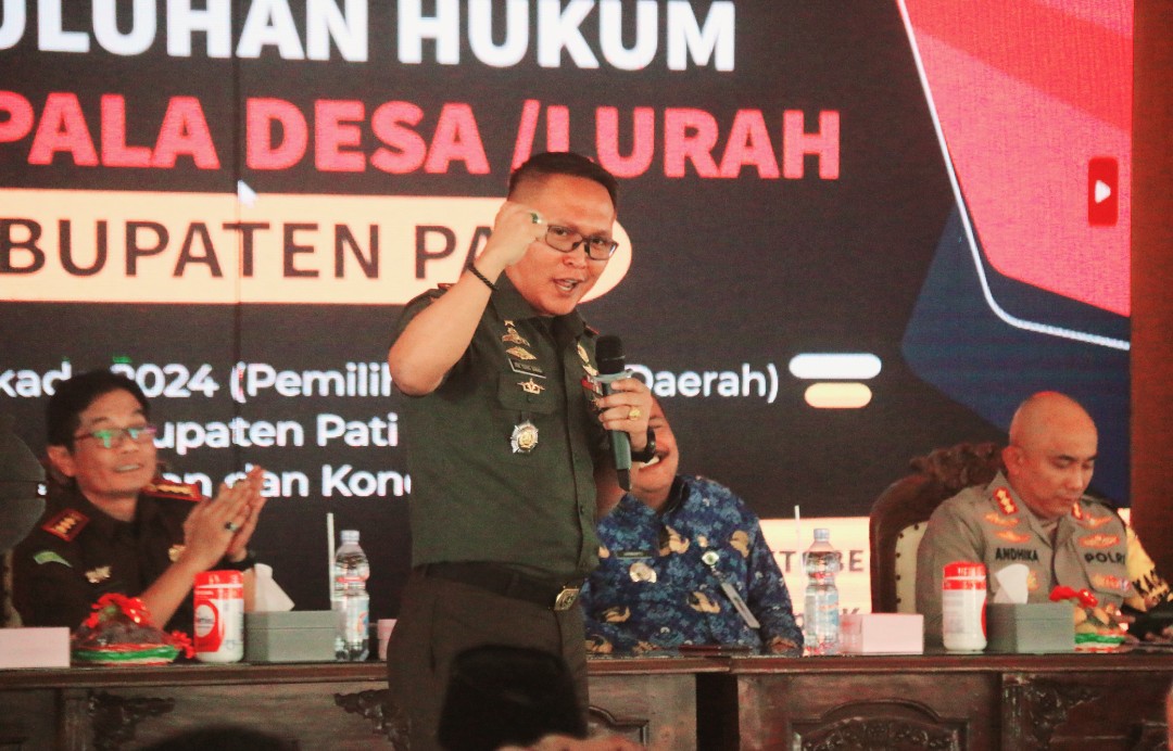 Jelang Pilkada 2024, Dandim Pati Berikan Pembekalan Kepada Kades Dan Lurah se-Kabupaten Pati